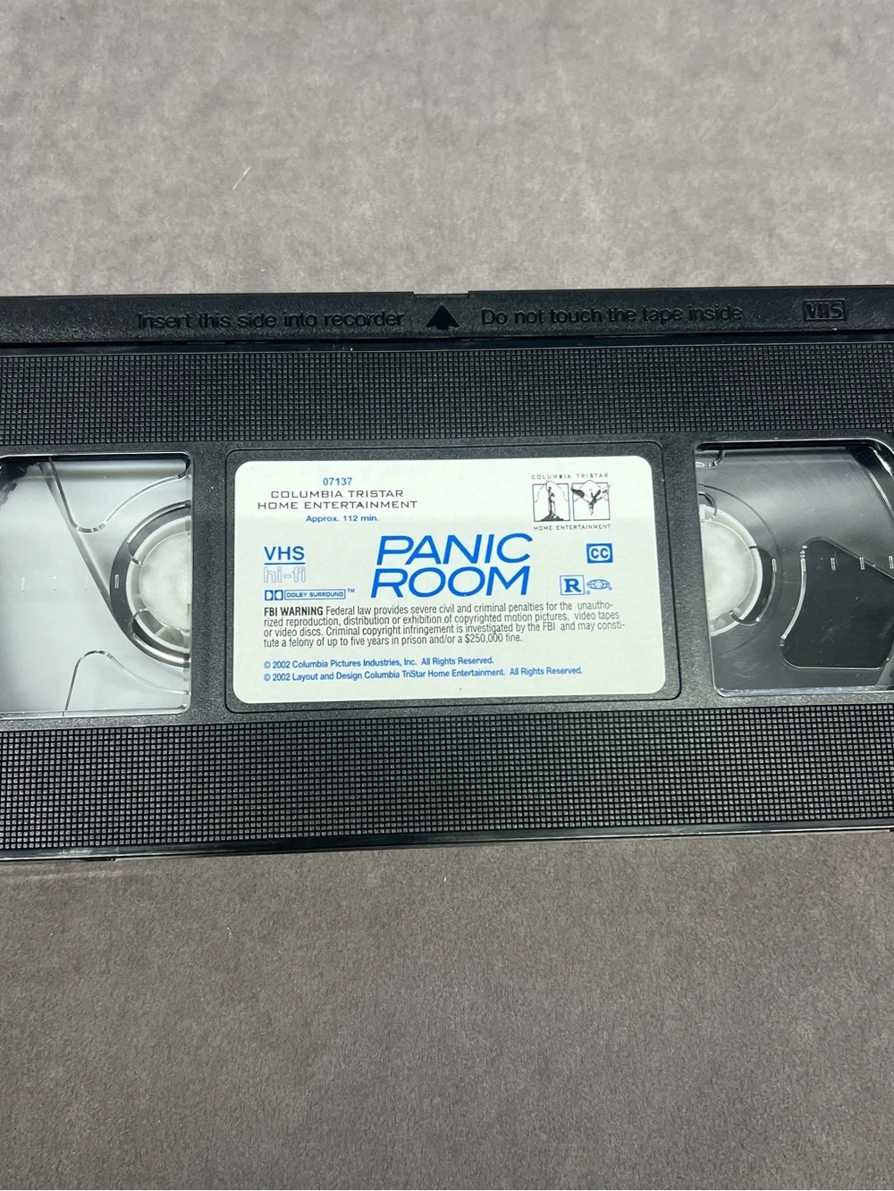 Panic Room (Black) VHS Tape